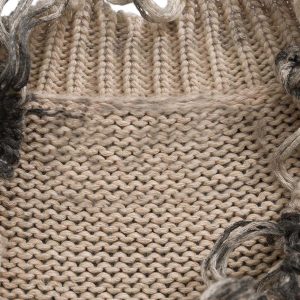 Concert Outfit Distressed Ripped Two-Piece Oversized Pullover Sweater