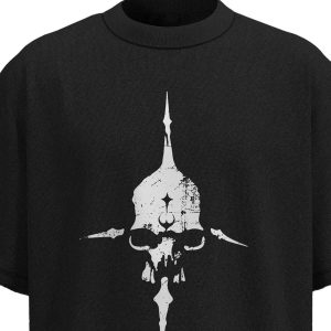 Concert Outfit Distressed Skull Cross Graphic T-Shirt