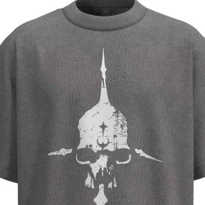 Concert Outfit Distressed Skull Cross Graphic T-Shirt