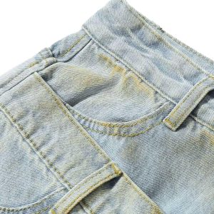 Concert Outfit Distressed Tie-Dye Denim Shorts