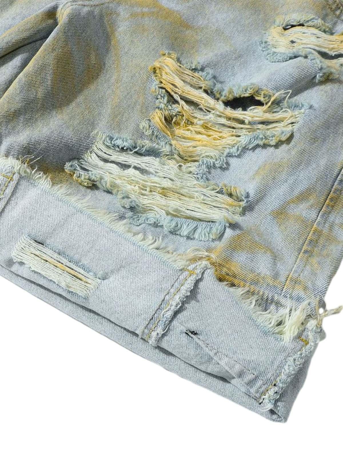 Concert Outfit Distressed Tie-Dye Denim Shorts Concert Outfit Distressed Tie-Dye Denim Shorts