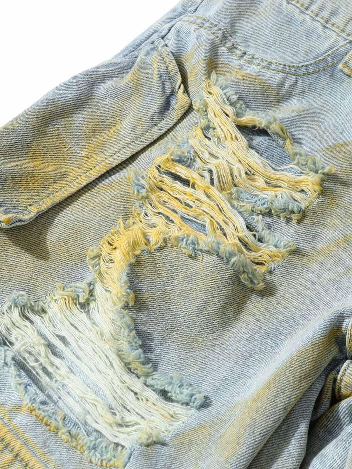 Concert Outfit Distressed Tie-Dye Denim Shorts Concert Outfit Distressed Tie-Dye Denim Shorts