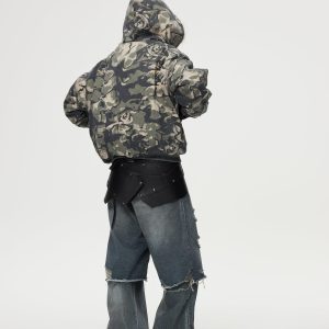 Concert Outfit Distressed Two Layer Baggy Jeans