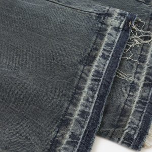 Concert Outfit Distressed Two Layer Baggy Jeans