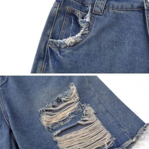 Concert Outfit Distressed Vintage Ripped Jorts