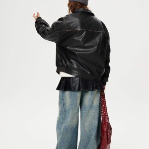 Concert Outfit Distressed Washed Barrel Jeans