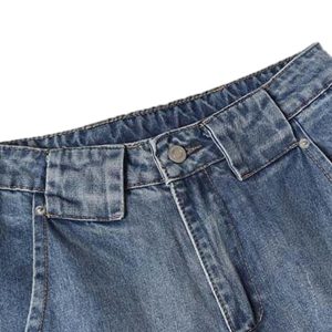 Concert Outfit Distressed Washed Deconstructed Barrel Jeans