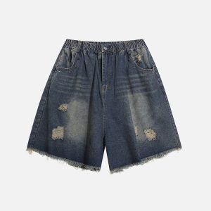 Concert Outfit Distressed Washed Jorts
