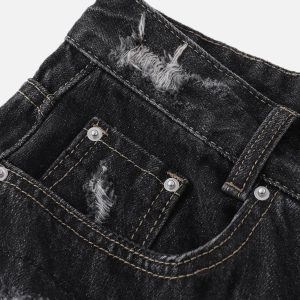 Concert Outfit Distressed Washed Longlie Jorts