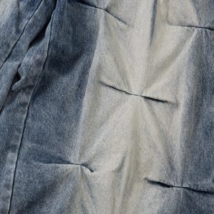 Concert Outfit Distressed Washed Pleated Jeans