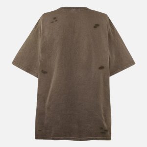 Concert Outfit Distressed Washed Ripped Tee