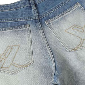 Concert Outfit Distressed Washed Whisker Pleated Barrel Jeans