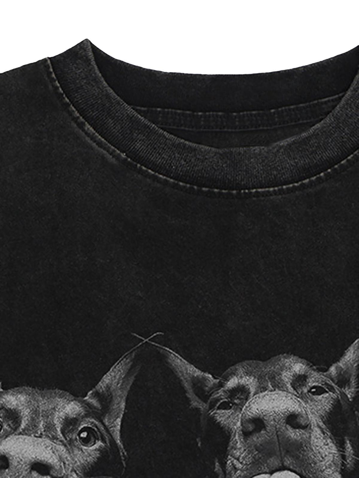 Concert Outfit Doberman Print Washed Vintage T-Shirt Concert Outfit Doberman Print Washed Vintage T-Shirt