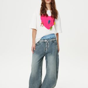 Concert Outfit Double Waist Loose Sagging Jeans