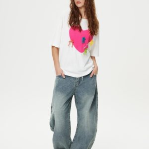 Concert Outfit Double Waist Loose Sagging Jeans