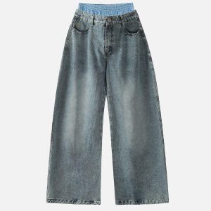 Concert Outfit Double Waist Loose Sagging Jeans