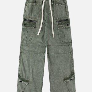 Concert Outfit Drawstring Loose Cargo Jeans