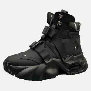 Concert Outfit Dual-Strap Stealth Runner Boots