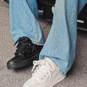 Concert Outfit Embossed Stars Casual Board Shoes