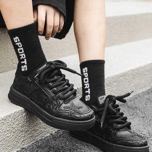 Concert Outfit Embossed Stars Casual Board Shoes