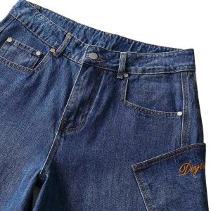 Concert Outfit Embroidered Barrel Leg Jeans