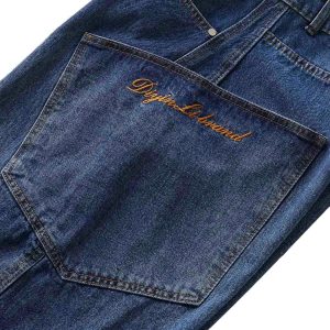 Concert Outfit Embroidered Barrel Leg Jeans