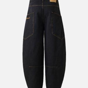 Concert Outfit Embroidered Barrel Leg Jeans