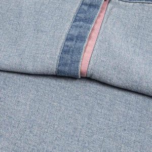 Concert Outfit Embroidered Patch Denim Shirt