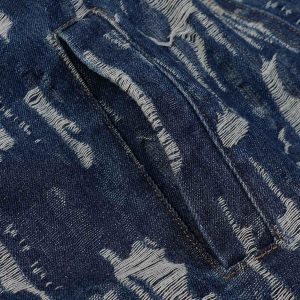 Concert Outfit Embroidered Washed Denim Hoodie