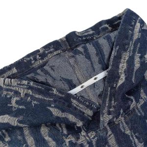 Concert Outfit Embroidered Washed Denim Hoodie