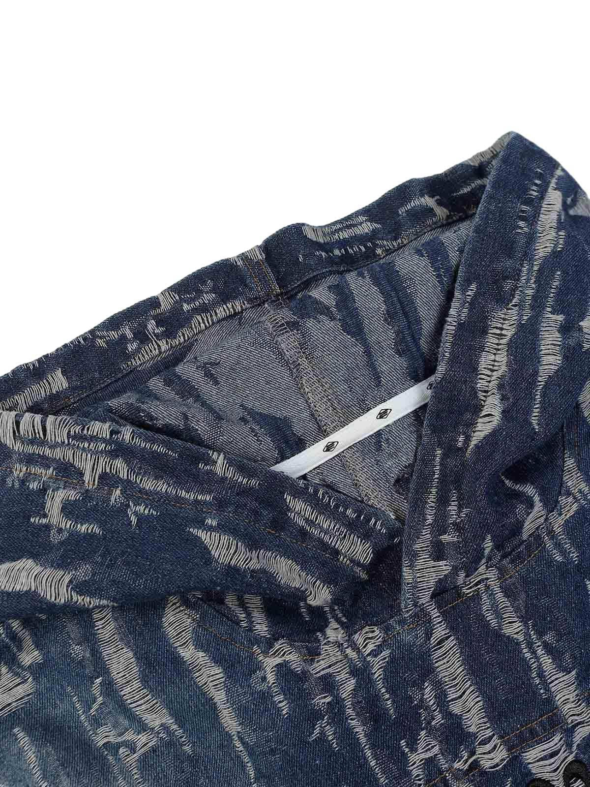 Concert Outfit Embroidered Washed Denim Hoodie Concert Outfit Embroidered Washed Denim Hoodie