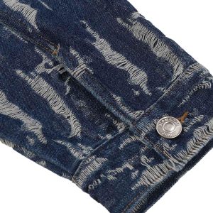 Concert Outfit Embroidered Washed Denim Hoodie