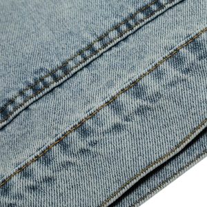 Concert Outfit Embroidered Washed Distressed Denim Hoodie