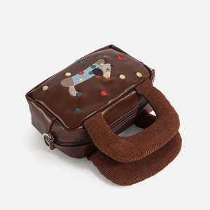 Concert Outfit Embroidery Cartoon Dog Bag