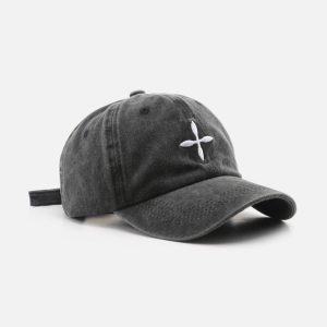 Concert Outfit Embroidery Crucifix Baseball Cap
