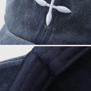 Concert Outfit Embroidery Crucifix Baseball Cap