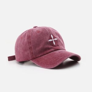 Concert Outfit Embroidery Crucifix Baseball Cap
