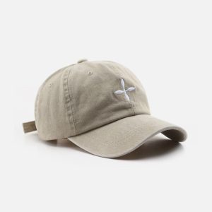 Concert Outfit Embroidery Crucifix Baseball Cap