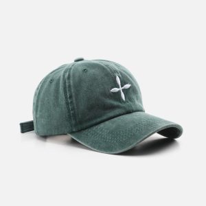 Concert Outfit Embroidery Crucifix Baseball Cap