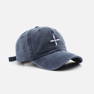 Concert Outfit Embroidery Crucifix Baseball Cap
