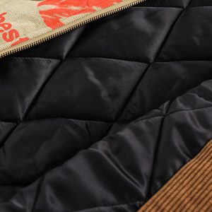 Concert Outfit Embroidery Patchwork Print Stand Collar Quilted Barn Jacket