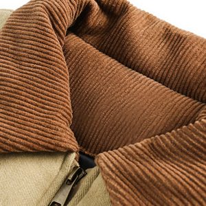 Concert Outfit Embroidery Patchwork Print Stand Collar Quilted Barn Jacket