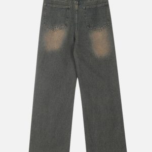 Concert Outfit Embroidery Star Washed Jeans