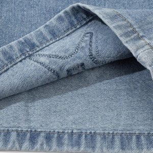 Concert Outfit Embroidery Star Washed Jorts