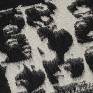 Concert Outfit Facial Pattern Mohair Sweater