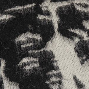 Concert Outfit Facial Pattern Mohair Sweater