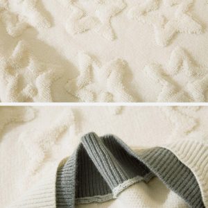 Concert Outfit Fake Two 3D Star Graphics Sweater