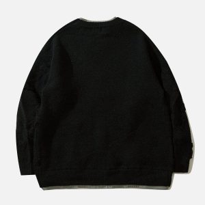 Concert Outfit Fake Two 3D Star Graphics Sweater