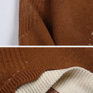 Concert Outfit Fake Two Breakage Design Sweater