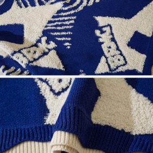 Concert Outfit Fake-Two Flocking Patchwork Sweater